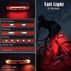 Smart Bike Tail Light Led Usb With Turn Signals Automatic Brake Light Remote New