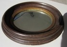 19th Century Antique American Oval Walnut Mirror Picture Frame Mirror 13  X 15 