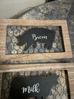 Set Of 3 Cow Chicken Wooden Chicken Wire Wall Hanging Signs 5x8 Farmhouse 4a