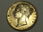 Silver 1840 India-british Rupee East India Co  Km 458 2  Choice Au unc    Sn8365