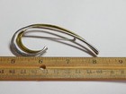 Vintage Mexican Modern Mixed Metal 925 Sterling Silver Pin Brooch 3 1 4  