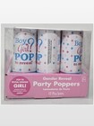 New Amscan Gender Reveal Baby Party Confetti Poppers 12 Pieces Girl Pink Nwt