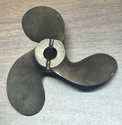 Vintage Columbia Bronze Boat Propeller 3 Blade 6x8 Lh Patina Nautical Decor