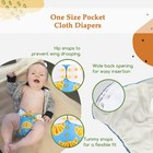 One Size Printed Snap Cloth Diaper  Leakproof Washable Reusable Newborn To To   