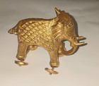 Indian Elephant Toy Antique Wheels Brass Heavy Metal Collectors Rare