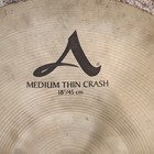 Zildjian A Medium Thin Crash Cymbal 18  - Great Used Condition 