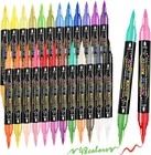 72 Colors Acrylic Paint Markers  Dual Tip Acrylic Paint Pens With Brush Tip   Fi