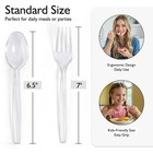 Vitever 200 Count Disposable Plastic Silverware Forks And Spoons - Bpa Free