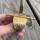 Vintage 3 25  Mini Toledo Sword Ornate Letter Opener