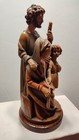 Vintage Anri Wood Carved Holy Family 11  Figurine
