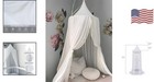 Cozy Kids Bed Canopy - Pom Pom Hanging Mosquito Net For Playrooms   Nurseries