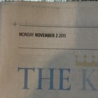 Royalty Kc Star Royals 2015 World Series Champions Newspaper November 2nd  2015