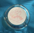 Vintage Reddy Kilowatt Advertising Glass Ashtray Rare 4 5 8  In Diameter Clear