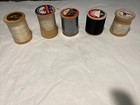 28  Vintage Large Size Wood Spools Sewing Thread Wooden Multi Color Partial Use