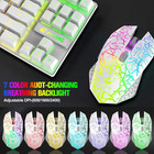 Wireless Gaming Keyboard And Mouse Combo 87 Key Rainbow Backlit Rechargeable Pc