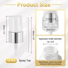 12 Pcs Silver White Spray Top  18 410 Fine Mist Sprayer Reusable Replacement Top