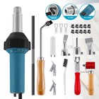 Hot Air Plastic Welder 1600w Pvc Tpo Vinyl Heat Gun Torch   24 Accessories