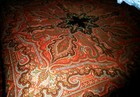 Antique 19th Century Large Kashmir Paisley Shawl Throw Tablecloth  From France