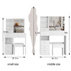 29 2 small Space Left Drawer Desktop Vanity Table   Cushioned Stool extra Large