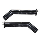 Pair Black Angled Spring Loaded Mud Flap Hanger 1 125  Fit Semi Truck 27  Length
