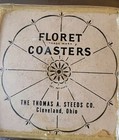 Vintage Mid Century Coasters Lucite Plastic Steeds Jewel Box Red 50s Set Of 8