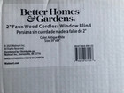 Better Homes   Gardens 2  Cordless Faux Wood Horizontal Blinds  39x64 Antique Wh