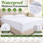 Zippered Mattress Encasement Waterproof Protector Hypoallergenic Mattress Cover