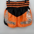 Muey Thai Boxing Shorts M l Unisex Orange black Gold silver Embroidered Accents