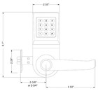 Haifuan Digital Door Lock unlock M1 Card  Code And Key default Left Hand