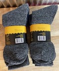 Firm Grip Large L Thermal Crew Work Socks Poly Cotton Blend - 8 Total Pairs New