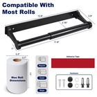 Paper Towel Holder Under Cabinet Wall Mount Stainless Steel Rack Kitchen