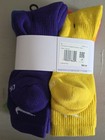 New 6 Pair Pack Mens Nike Everyday Plus Dri Fit Cotton Crew Socks Size Large