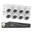Sannce 1080p Lite 8ch Dvr Cctv 2mp Video Security Camera System Night Vision 1tb