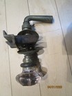 Antique French Door Lock Set Brass Lever Handle  Glass Knob    3 Back  Plates