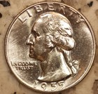 1955 D Washington Silver Quarter Gem Bu Luster    6