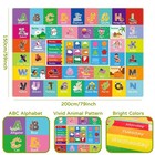 Kids Rug For Playroom  Kids Baby Playmat With Alphabet  Month  Weather  Week    