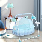 Electric Swing Bed Baby Cradle Crib Infant Rocker Cot W  Bluetooth 0-18 Months