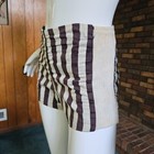 Vtg 40s 50s Prison Stripe Reversible Mens Cabana Swim Beach Trunks Gym Shorts M