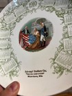 Vintage Advertising Calendar Plate 1910 Patriotic Flag Scene Schempf Brothers Co