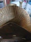 Vintage Brass Seashell Planter Vase Nautilus Shell  Hollywood Regency