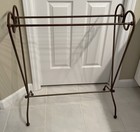 Antique Brass Quilt Rack Stand Blanket Towel Display Holder Patina Brass