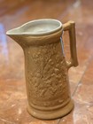 Sarreguemines Yellow Majolica Pottery 10 25  Flemish Tavern Pitcher Antique 1900
