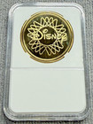 Disney Stitch 1  5  Wide Collectors Gold Color Plated Colorized Medallion Round