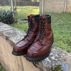 Vintage Red Wing Usa 404 Moc Toe Super Sole Leather Work Boots Men s Size 11 D