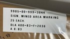 Military Sign  Mined Area Marking  mines  Warning Sign 9905-00-999-3044 New