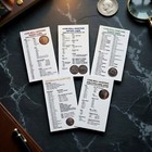 New Coin Roll Hunting Cards Laminated 2 6 x 3 9  Mint Error List
