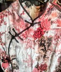 Traditional Chinese Cheongsam Qipao White   Red Floral Dress Size 5xl  us L xl 