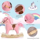 Qaba Plush Rocking Horse With Sounds  Moving Mouth   Wagging Tail  Pink For Baby
