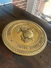 Department Of The Navy United States Marine Corps Brass Wall Plaque Plate 10 5 