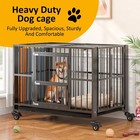 38 43 60 Inch Heavy Duty Dog Crate folding Dog Kennel No Assembly Indoor